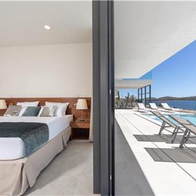 3 x 5 bedroom seafront villa with heated infinity pool near Rogoznica, sleeps 10